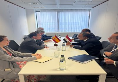 وزير الخارجية المصري يجري مباحثات مع نظيره الإسباني في بروكسل