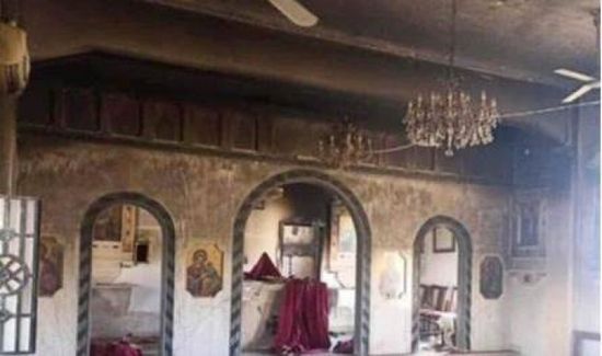    حرق كنيسة مار ميخائيل على يد مسلحين بالسويداء