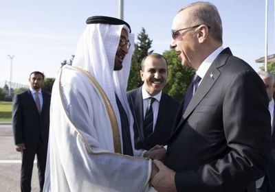 محمد بن زايد يصل القصر الرئاسي التركي في أنقرة