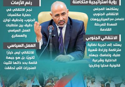 تماسك داخلي وشرعية خارجية.. الانتقالي صمود في مواجهة التحديات (إنفوجراف)