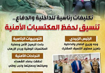 تكليفات رئاسية للداخلية والدفاع.. تنسيق لحفظ المكتسبات الأمنية (إنفوجراف)
