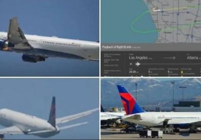 اندلاع حريق بمحرك طائرة أمريكية في مطار لوس أنجلوس