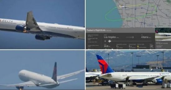 اندلاع حريق بمحرك طائرة أمريكية في مطار لوس أنجلوس