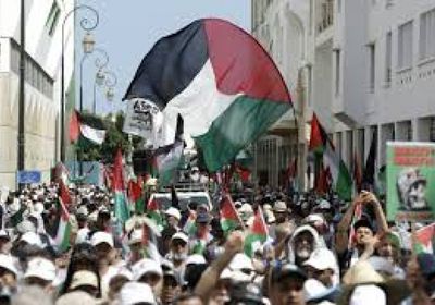 تظاهرة حاشدة في المغرب ضد الحرب في غزة