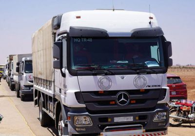    جزء من المساعدات الإغاثية يدخل "السويداء"