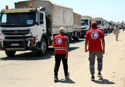 الهلال الأحمر السوري: قافلة مساعدات إنسانية تدخل السويداء