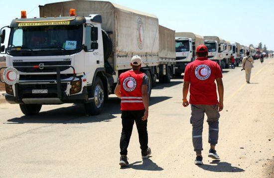 الهلال الأحمر السوري: قافلة مساعدات إنسانية تدخل السويداء