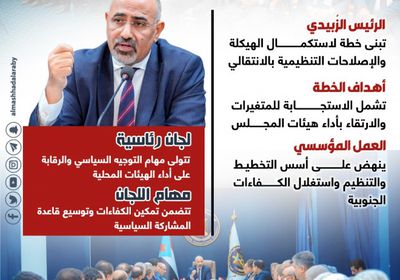 الانتقالي على مسار الهيكلة والإصلاحات (إنفوجراف)