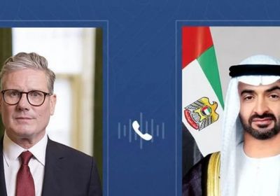 محمد بن زايد يبحث مع رئيس الوزراء البريطاني التطورات في المنطقة