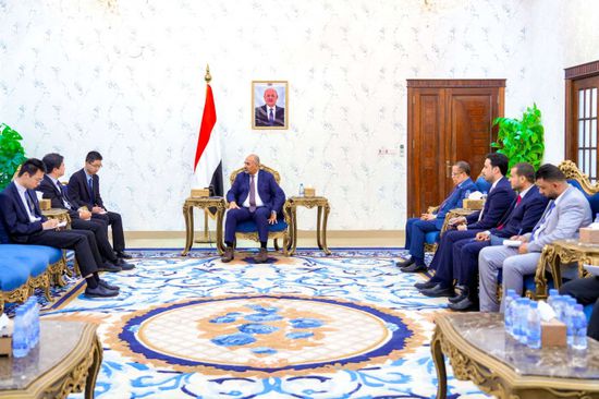 الرئيس الزُبيدي يدعو لمساهمة الخبرات الصينية بتطوير قطاع الكهرباء