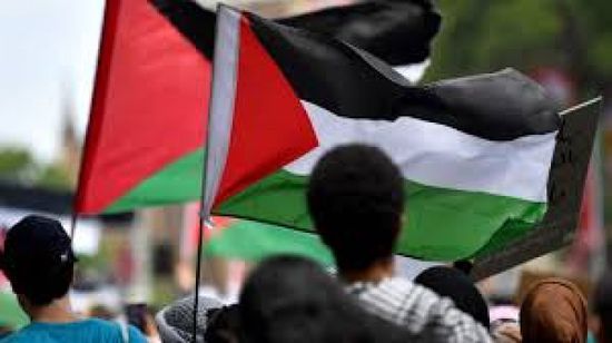 عشرات الآلاف يشاركون بمسيرة مؤيدة للفلسطينيين فوق جسر هاربور