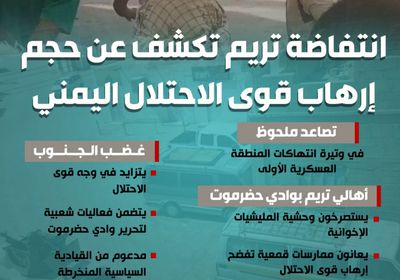 انتفاضة تريم تكشف عن حجم إرهاب قوى الاحتلال اليمني (إنفوجراف)