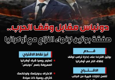 دونباس مقابل وقف الحرب.. صفقة بوتين لإنهاء النزاع مع أوكرانيا (إنفوجراف)