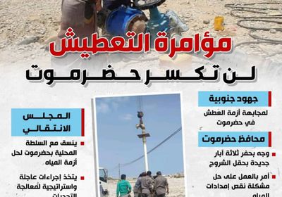 مؤامرة التعطيش لن تكسر حضرموت (إنفوجراف)