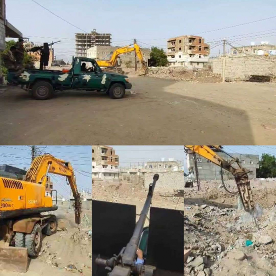 إزالة بناء عشوائي على أرض لمواطن في خور مكسر