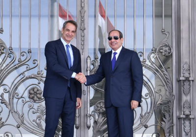 السيسى ورئيس وزراء اليونان يشددان على ضرورة البدء الفورى بإعادة إعمار غزة