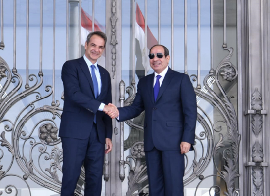 السيسى ورئيس وزراء اليونان يشددان على ضرورة البدء الفورى بإعادة إعمار غزة