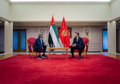 وزير الخارجية الإماراتي يلتقي رئيس وزراء مونتينيغرو في بودغوريتسا