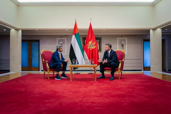 وزير الخارجية الإماراتي يلتقي رئيس وزراء مونتينيغرو في بودغوريتسا