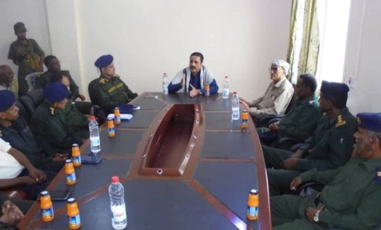 فريق الرقابة يطلع على احتياجات الأجهزة الأمنية في أبين