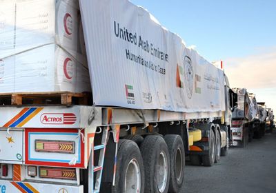 21 شاحنة مساعدات إماراتية تنتظر دخول غزة