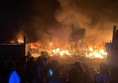 طائرات الاحتلال تحرق خيامًا للنازحين شمالي غزة