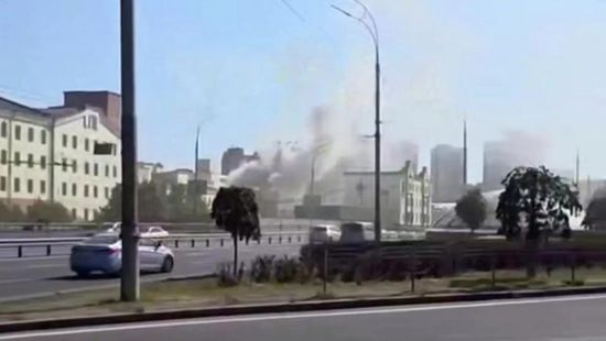 اندلاع حريق بمصنع بورشينكو في كييف