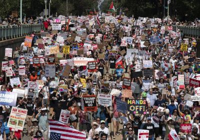 تظاهرات بواشنطن احتجاجًا على وجود الحرس الوطني