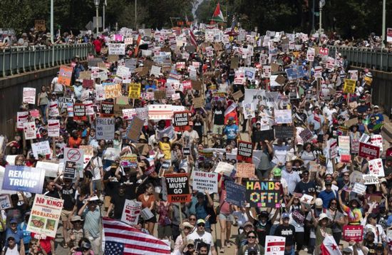 تظاهرات بواشنطن احتجاجًا على وجود الحرس الوطني