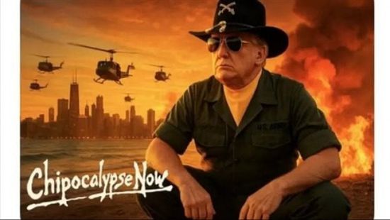 مهددًا شيكاغو.. ترامب ينشر صورة ساخرة بالزي العسكري