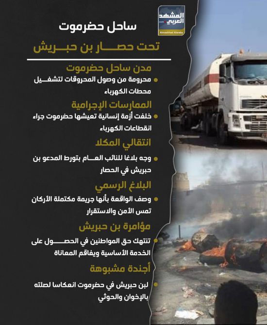 ساحل حضرموت تحت حصار بن حبريش (إنفوجراف)