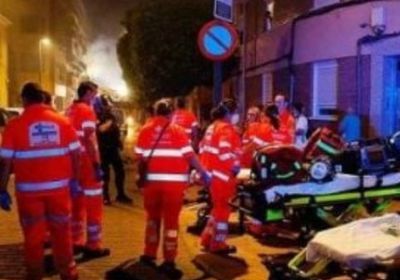 إصابة 25 شخصًا جراء انفجار ضخم فى مدريد