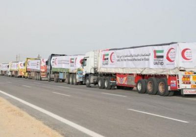 15 شاحنة مساعدات إماراتية تستعد لدخول غزة