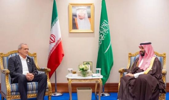 ولي العهد السعودي يلتقي الرئيس الإيراني في الدوحة