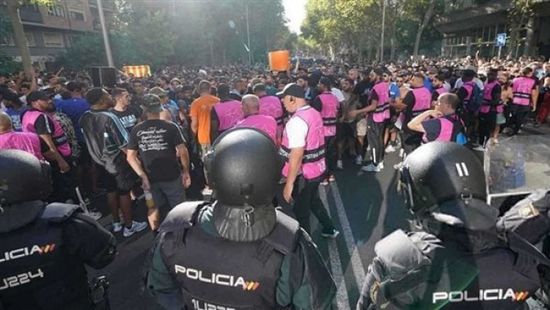    اشتباكات بين الشرطة الإسبانية وجمهور مارسيليا