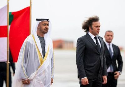 محمد بن زايد يلتقي الرئيس الفخري لحزب الحلم الجورجي الحاكم