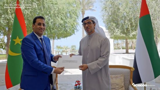 تسلمها منصور بن زايد.. رئيس الإمارات يتلقى رسالة خطية من نظيره الموريتاني 