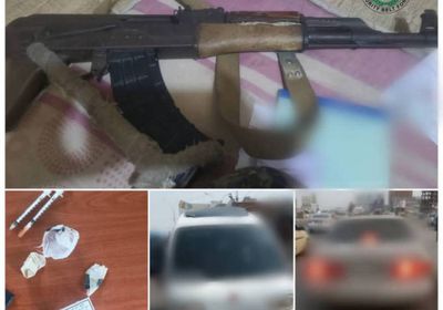"الحزام الأمني" بالعاصمة يضبط مطلوبين ومواد مخدرة وسلاحًا