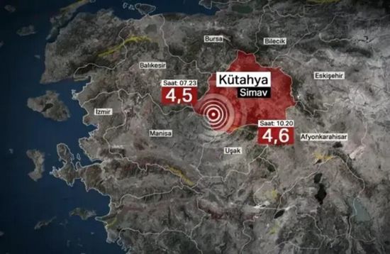 زلزال بقوة 5.4 ريختر يضرب غربي تركيا