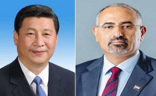 الرئيس الزُبيدي يهنئ الرئيس الصيني بحلول العيد الوطني لبلاده