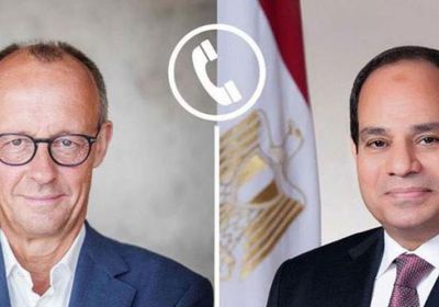 الرئيس السيسي يتلقى اتصالاً هاتفياً من المستشار الألماني