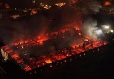 حريق ضخم يلتهم دير برناجا التاريخي بإيطاليا