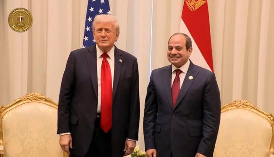 السيسي: نطالب الرئيس الأمريكي ترامب بدور كبير فى إعادة إعمار قطاع غزة