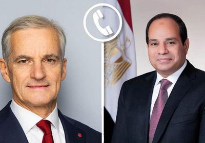 السيسي يتلقى اتصالًا هاتفيًا من رئيس الوزراء النرويجي