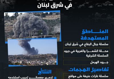 غارات إسرائيلية على مناطق جبلية في شرق لبنان (إنفوجراف)