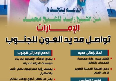 الإمارات تواصل مد يد العون للجنوب (إنفوجراف)