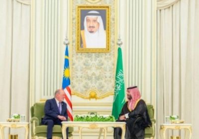 ولي العهد السعودي يستقبل ملك ماليزيا في قصر اليمامة