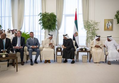 رئيس الإمارات يستقبل المشاركين بالاجتماع الوزاري لدول التحالف الأمني الدولي