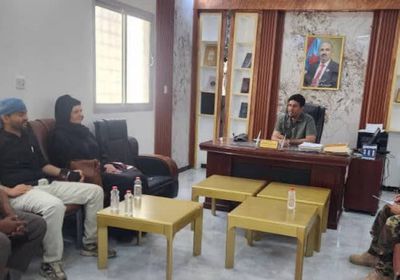 رئيس عمليات الحزام الأمني يستقبل وفد أطباء بلا حدود البلجيكية