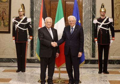 الرئيس الفلسطيني يبحث مع نظيره الإيطالي العلاقات بين البلدين